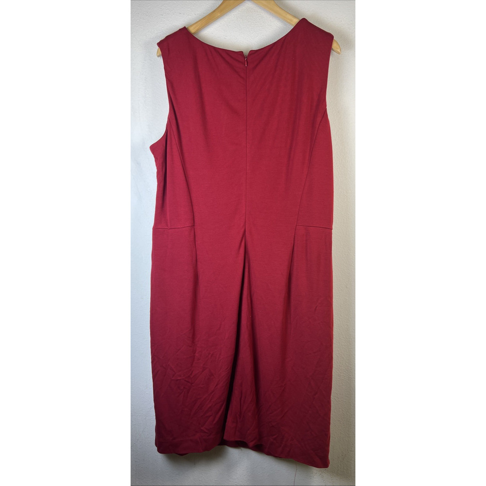 Chico's 3 XL chicos Mini Dress knit Sleeveless Red Rayon Blend Modern Chic - Picture 5 of 10